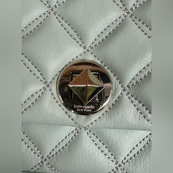 Kate Spade Natalia Flap Turnlock Crossbody Bag Crystal Blue(Mint Green)! - Picture 7 of 13